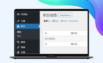 WordPress纯代码实现用户积分系统